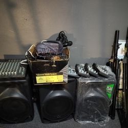 Professional Alto Speakers, Subwoofer, DJ Equipment, Microphones, Wires