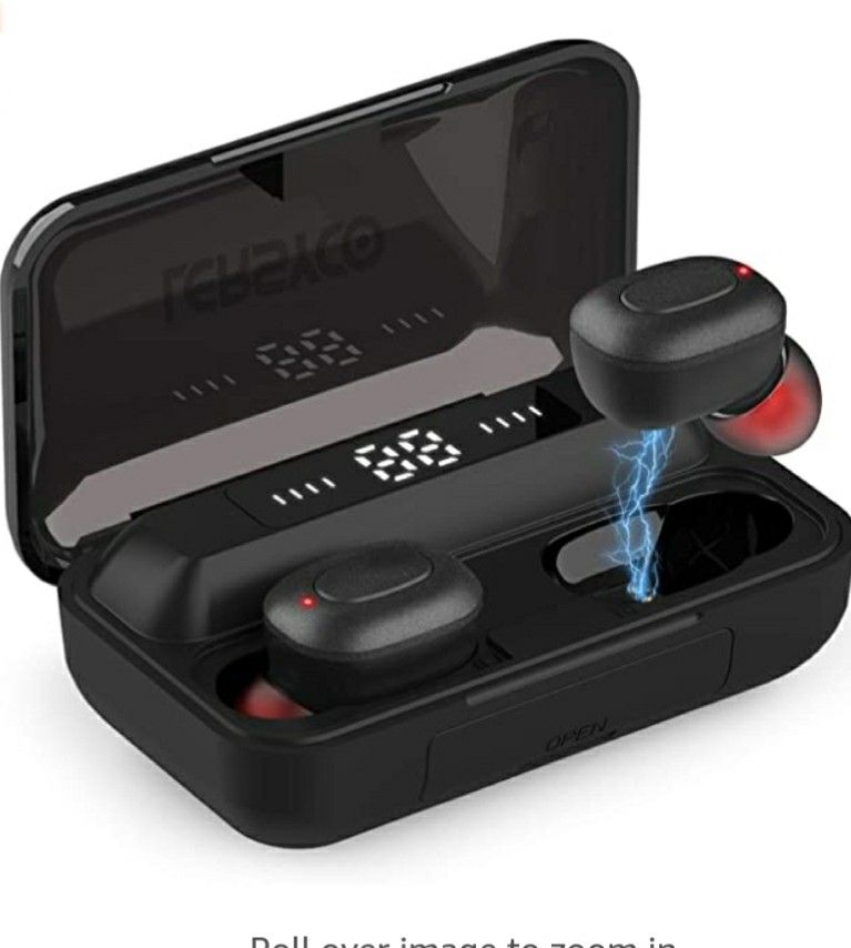 Bluetooth 5.0 Wireless Earbuds with Wireless Charging Case IPX5 Waterproof