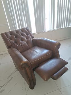 Brown Leather Recliner Chair