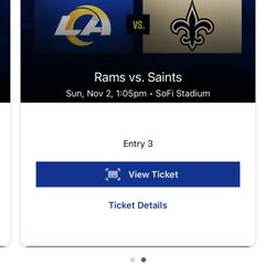 4 Tickets For Saints vs. Rams Game