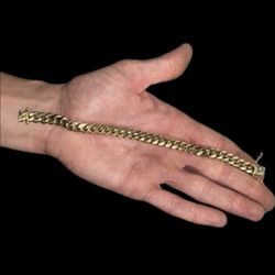 14k Yellow Gold Cuban 9”