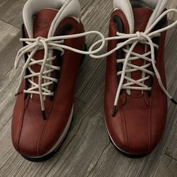  Red And White Timberland Sneaker Shoe Women