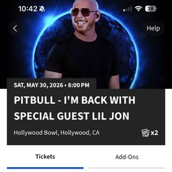 Pitbull with Lil John Tickets 🎫