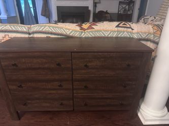 Rustic Brown 6-Drawer Dresser