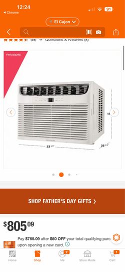 Shop Frigidaire 18,000 BTU 230-Volt Window Air Conditioner Cools 1,050 sq. ft. with Heater with Remote in White