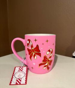 Pink Christmas Mugs 