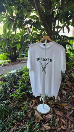 Blessed Graphic Print White T-Shirt