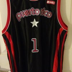 AND1 Double-Sided Embroidered Puerto Rico Basketball  Jersey 