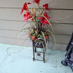 48 Inch Silk Flower Aragement With Stand