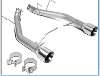 DNA MOTORING CBE-MU-FM11-37L Stainless Steel Cat Back Exhaust System [Compatible with 11-14 Ford Mustang 3.7L V6]