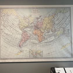 World Map 80” X 55”