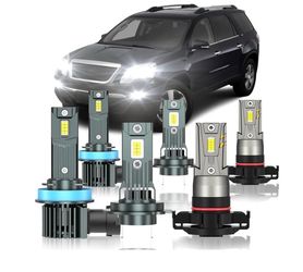 Compatible with GMC Acadia 2007-2012 Fog Bulbs, High&Low Beam Fog Light Bulbs Combo, 800% Super Bright 6000K Cool White, Plug and Play, Pack of