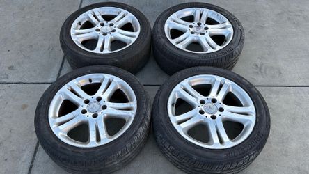 Mercedes Benz E Class 17 Inch aluminum rims with bad tires 5x112mm