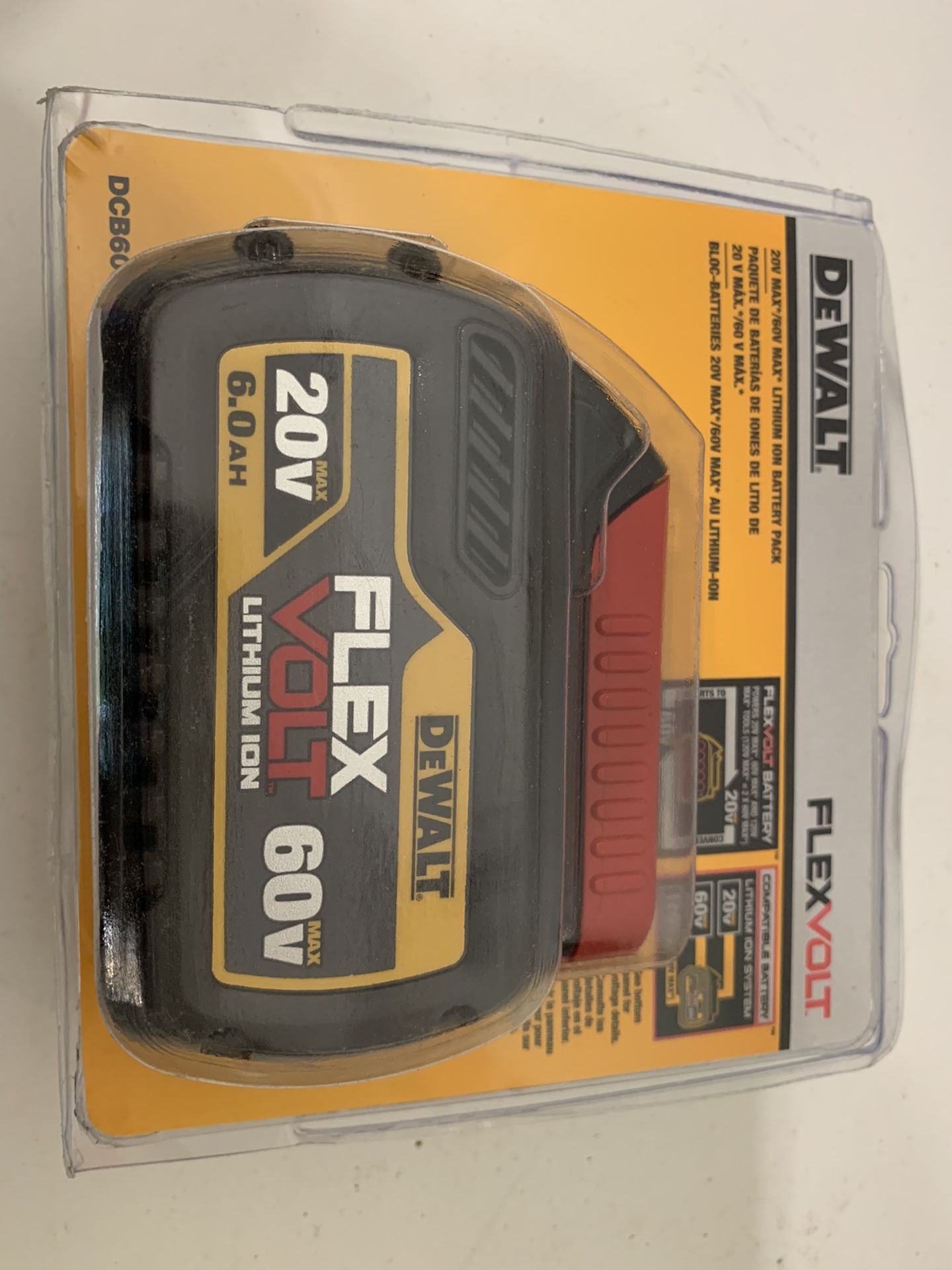 DEWALT FLEXVOLT 20-Volt/60-Volt MAX Lithium-Ion 6.0Ah Battery Pack