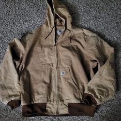 Vintage 90's Carhartt Zip Up Hooded Jacket