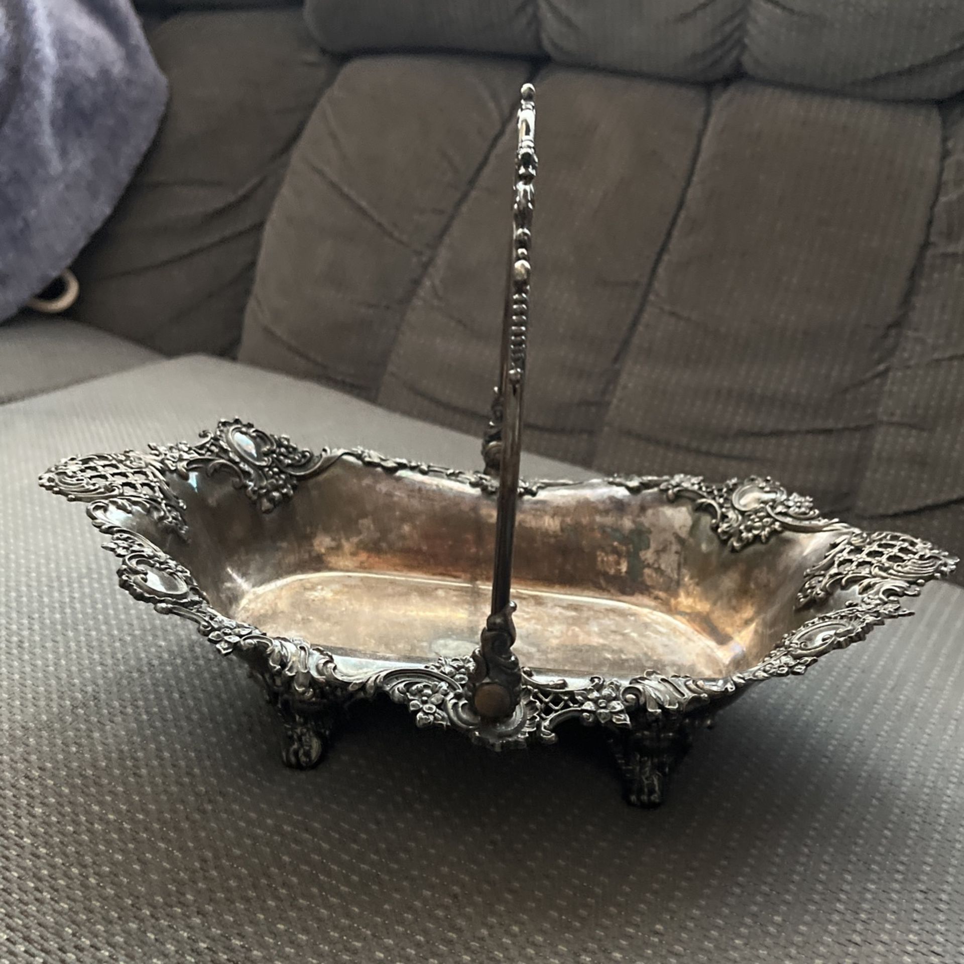 Silver Plated Bridal Basket