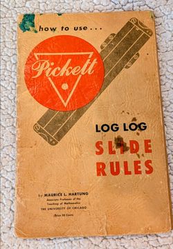 Pickett Log Log Slide Rules Instruction Booklet