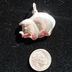 Cute Luncky Piggy Pendant/Charm Made In Sterling Silver. Farm Lovers ♥️Animal Lovers♥️Mother Nature