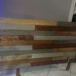 DIY Farmhouse Pallet Custom Headboard Full/Queen 