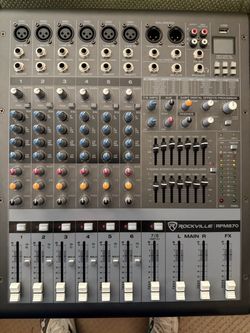 Mixer and speakers set with cables and mics
