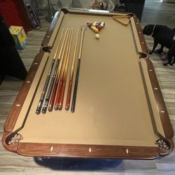 8’ 3 Piece Slate Pool Table