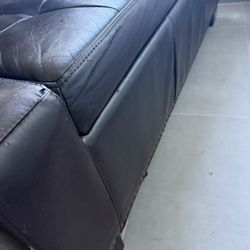 Leather Ottoman With Storage