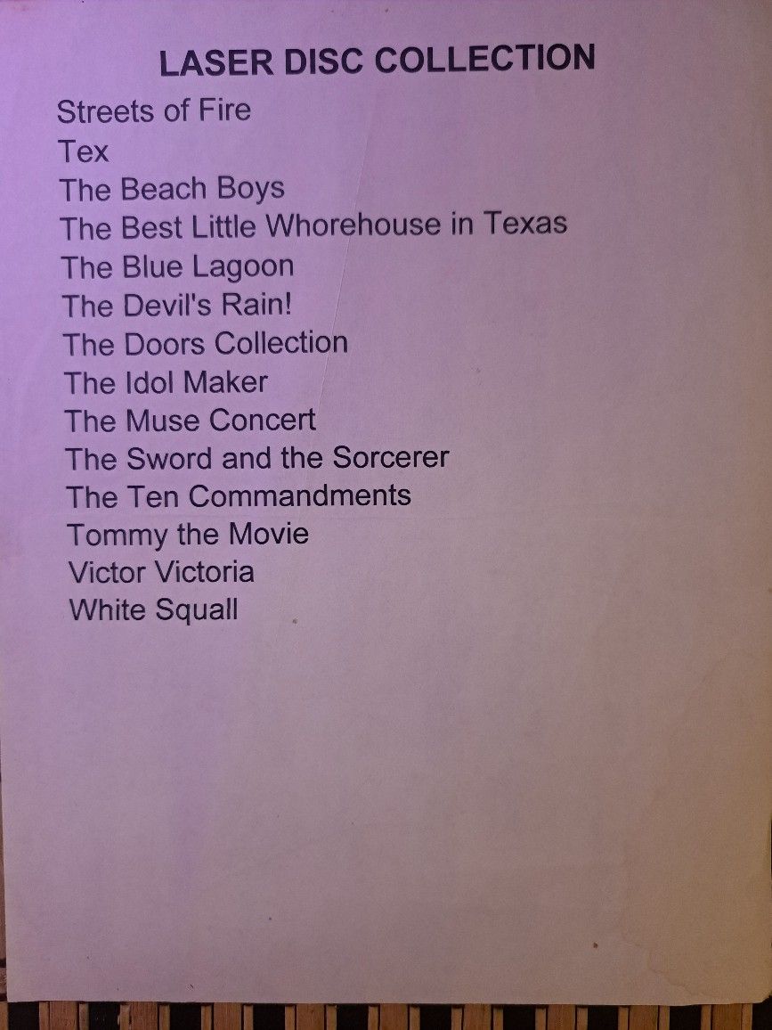 Laser Disc Collection. Total 50