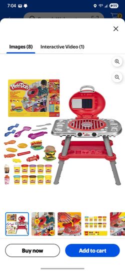 Play-Doh Sizzlin' Grill Playset with Lights & Sounds, 17 Accessories, Play Kitchen Toys for Kids 3 and up