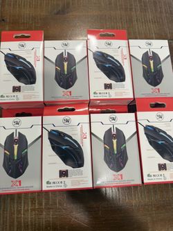 USB Wired Mouse 3 Button 7 Colored LED Brand New