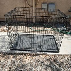 X-Large Metal Wire Pet Dog Kennel Crate 42x28x30