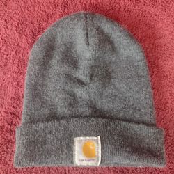 Carhartt Grey Knit Fold Over Beanie Hat
