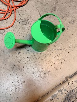 Kids Green Metal Watering Can