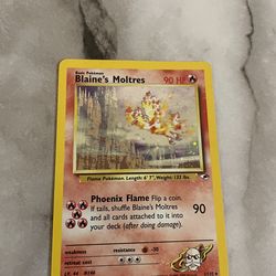 Blaine’s Moltres 1/132 Holo Rare - Pokémon Gym Heroes (2000) WOTC