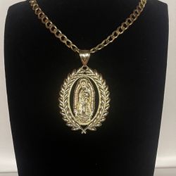 10k Chain And 14k Pendant