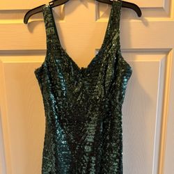 Emerald Green Sequin Dress