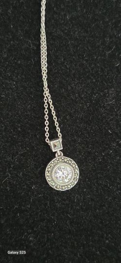 Vintage sterling silver, 925, Judith Jack pendant necklace, 16"