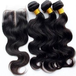 Selling 20", 22", 24" Body Wave with 20" closure for $195