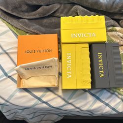Box Lot. 3 Watch Boxes & Louis Vuitton Wallet Box. Authentic 