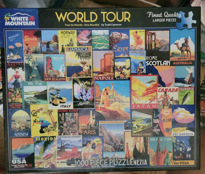White Moumtain Puzzle - World Tour -  1,000 Pieces