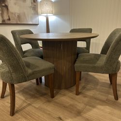 Mid Century Modern Dining Table Set With Chairs