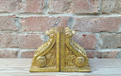 Vintage CBK Gold-Color Corinthians Bookends