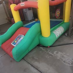 Little Tikes Jump 'n Slide Inflatable Bounce House, Multi-color