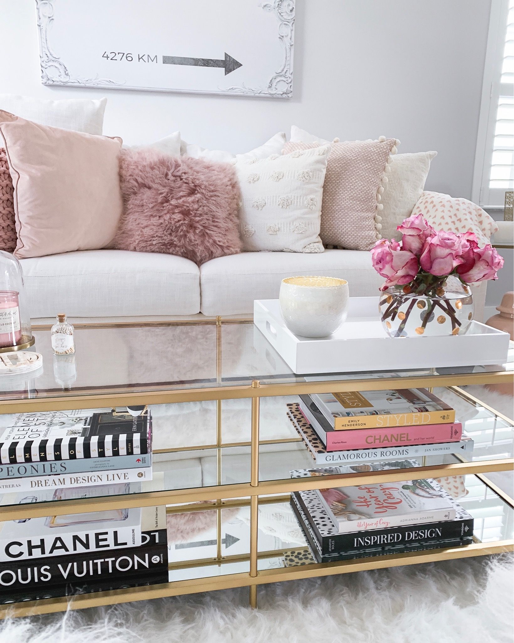 West elm Glass Coffee Table