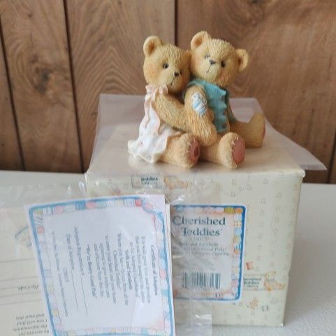 Cherished Teddies Seth and Sarabeth “We're Beary Good Pals” Figurine 128015