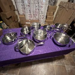 Ollas Cacerolas Y Sartenes 3 Y 4 Cuartos Cada Una $100 