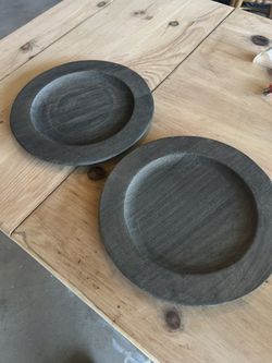 Aged Black Wooden Trays