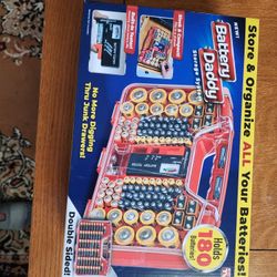 Battery Organizer With Battery Tester