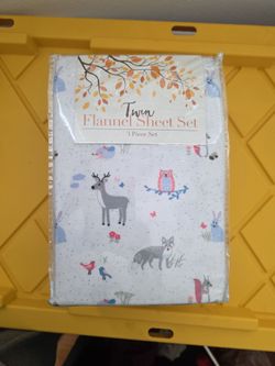 Twin Flannel sheet set 3 pcs. SEALED BRAND NEW