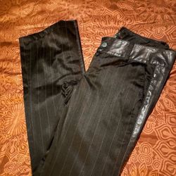 Diesel Size 28 Leather Silk Pants 