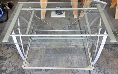 Two glass desks